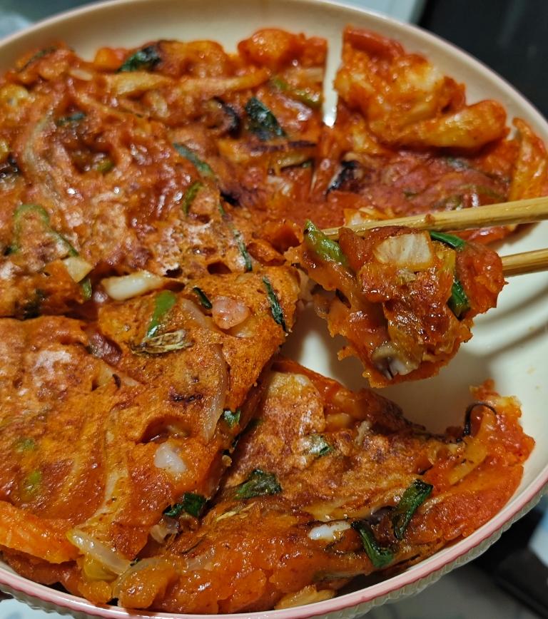 泡菜海鲜饼