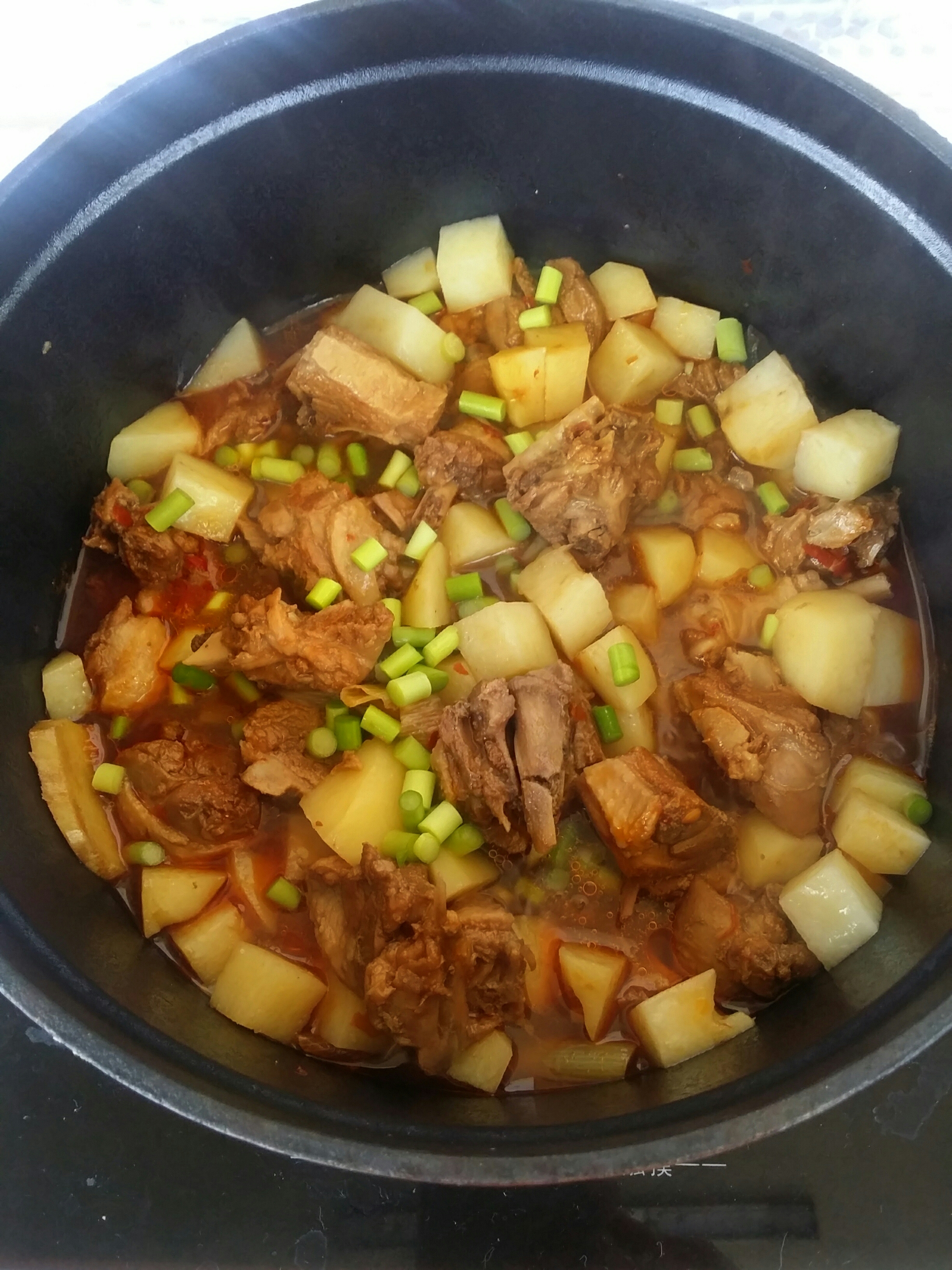 鸭肉炖土豆（无油版）的做法