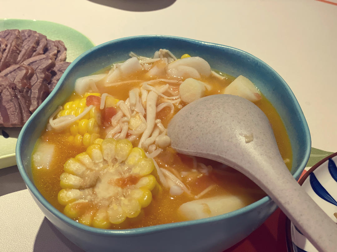 巨鲜美番茄蘑菇蛋汤