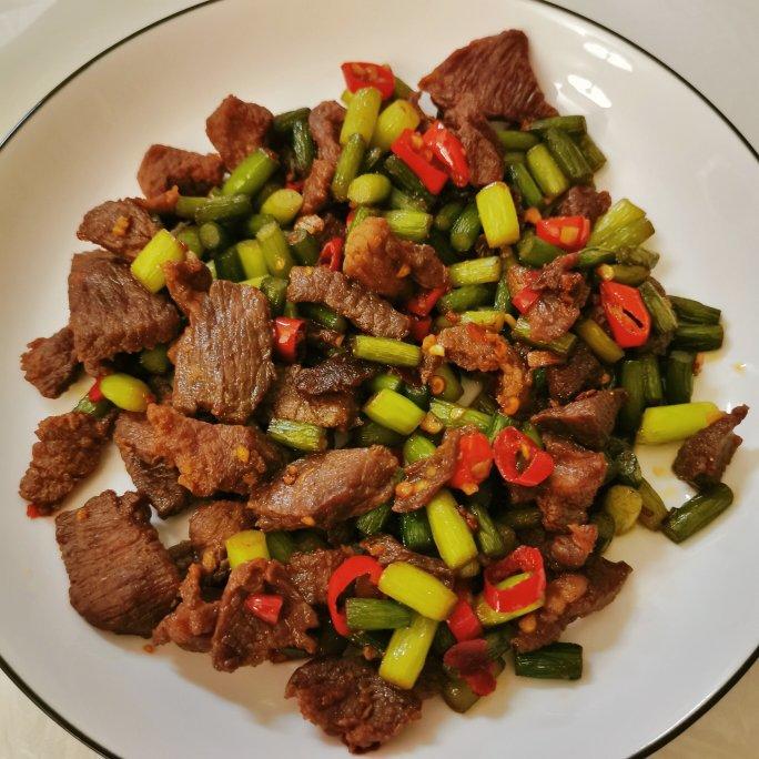 forcookingmhh做的蒜苗炒牛肉湘菜