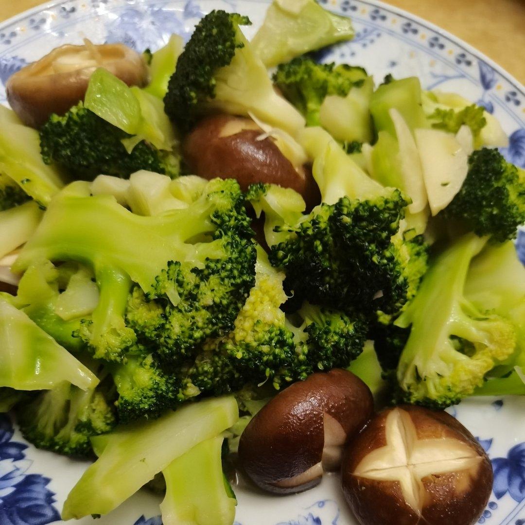 蚝油双菇西兰花