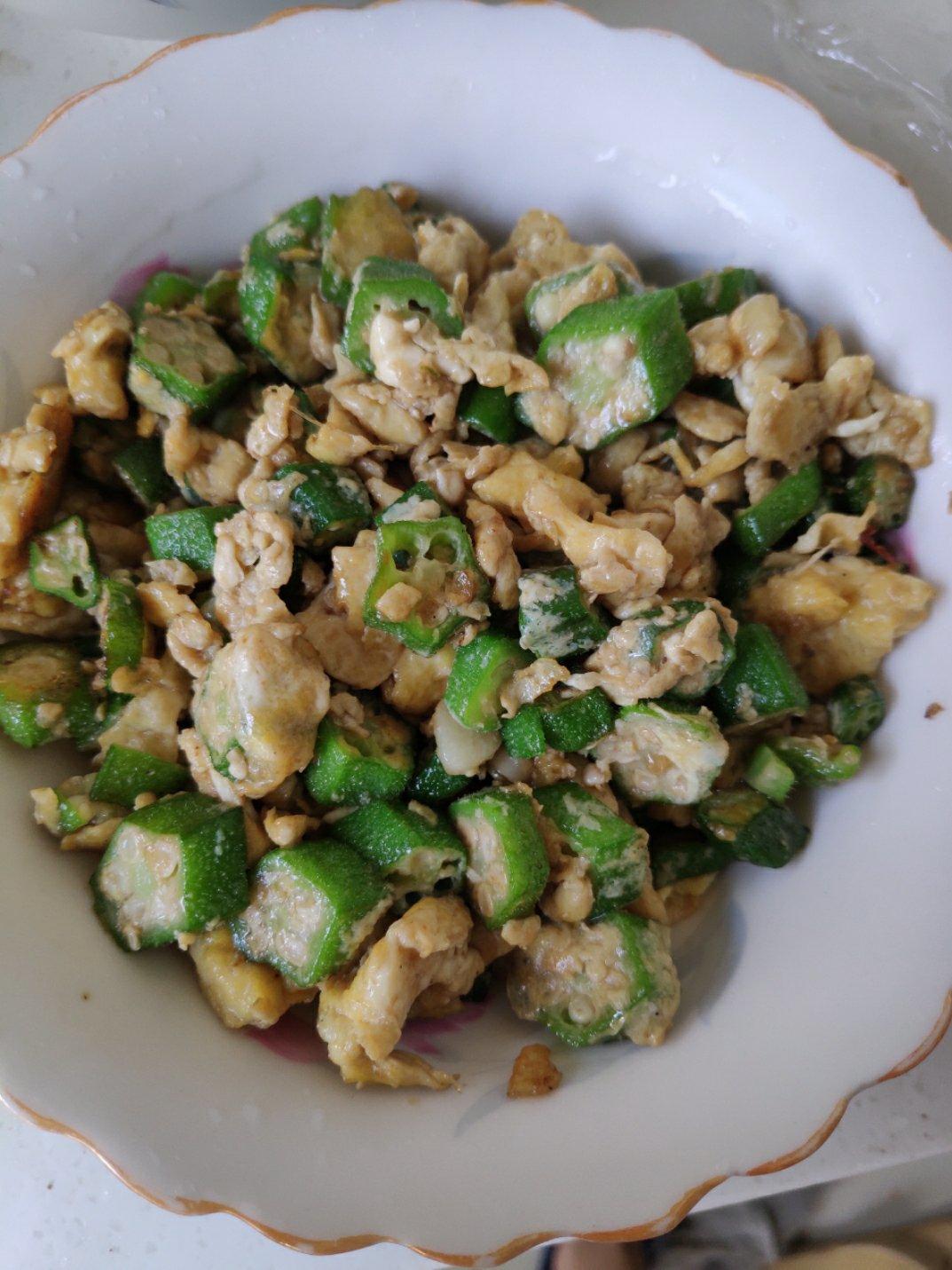夏季佳肴-秋葵炒鸡蛋