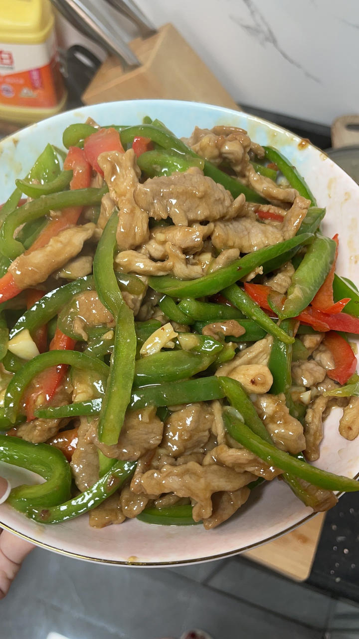 ‼️好吃到舔盘的青椒肉丝盖浇饭