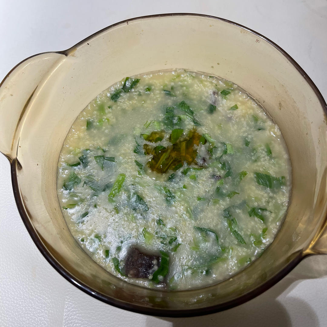 小米海参香菇菜粥
