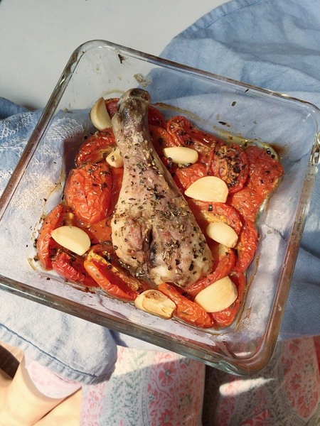 番茄大蒜香草烤鸡腿（庄祖宜）