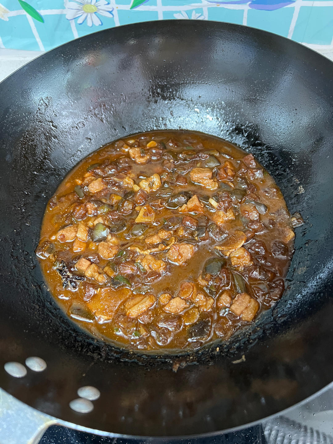 好吃不贵的茄子肉丁打卤面