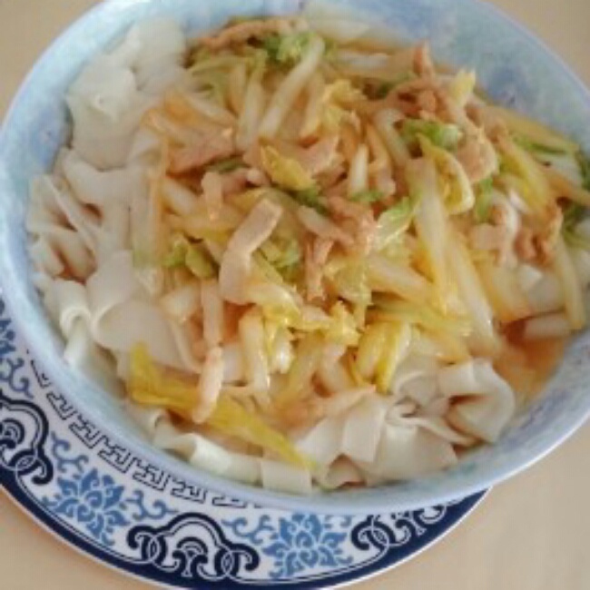 茄子肉丝打卤面