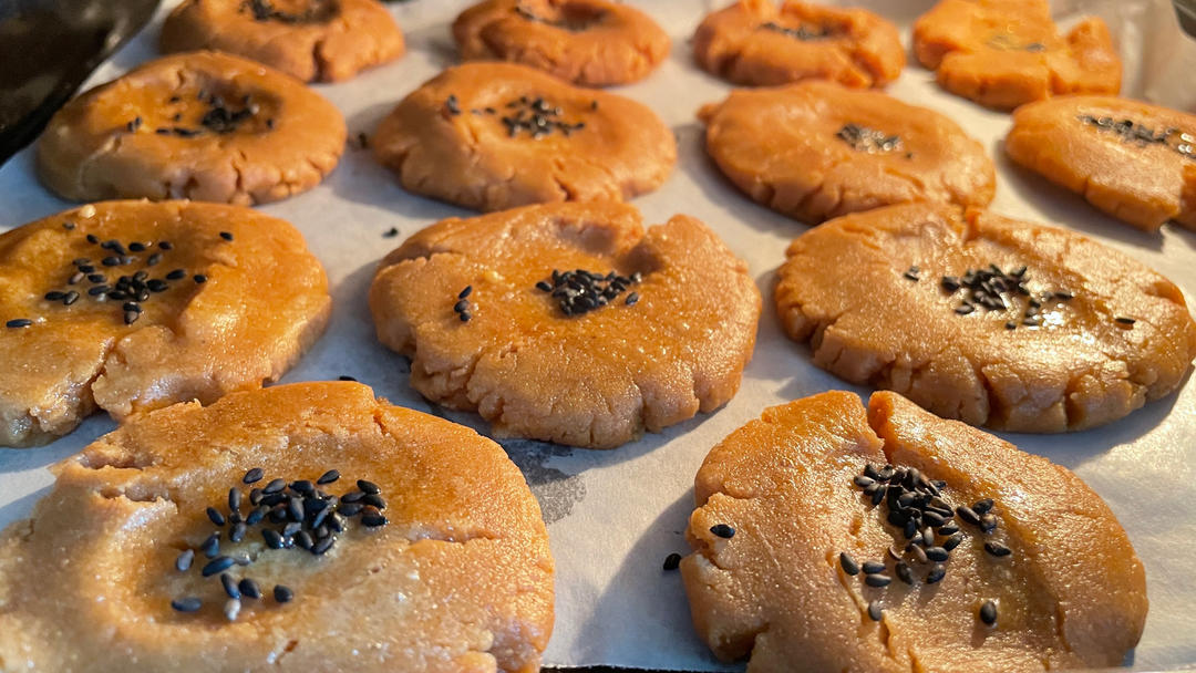 消耗熟黄豆粉～豆面桃酥