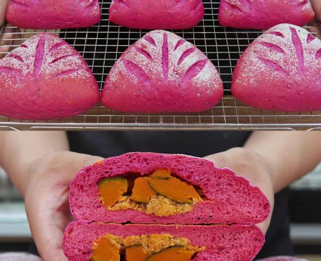 不加一滴水的火龙果软欧,不氧化不变色的秘诀你知道吗?的做法