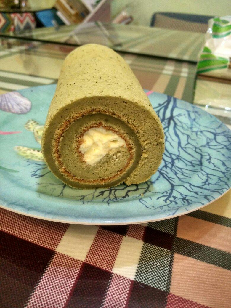 抹茶戚风蛋糕卷