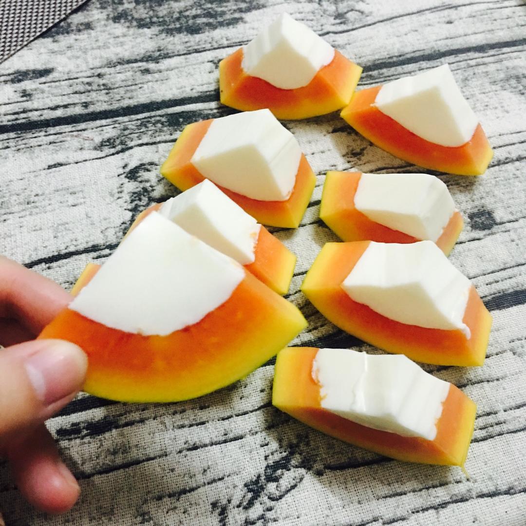 牛奶木瓜冻