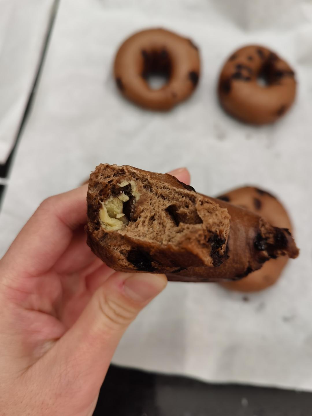 巧克力栗子贝果