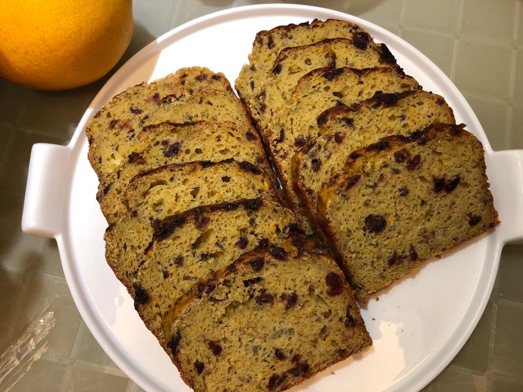 蔓越莓香橙玉米快手面包丨健康·烘焙