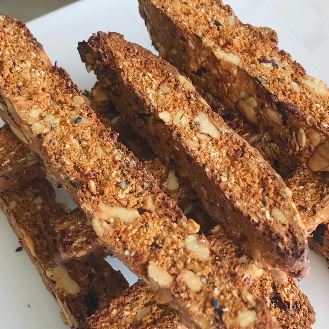 【健康零食】燕麦坚果意式脆饼