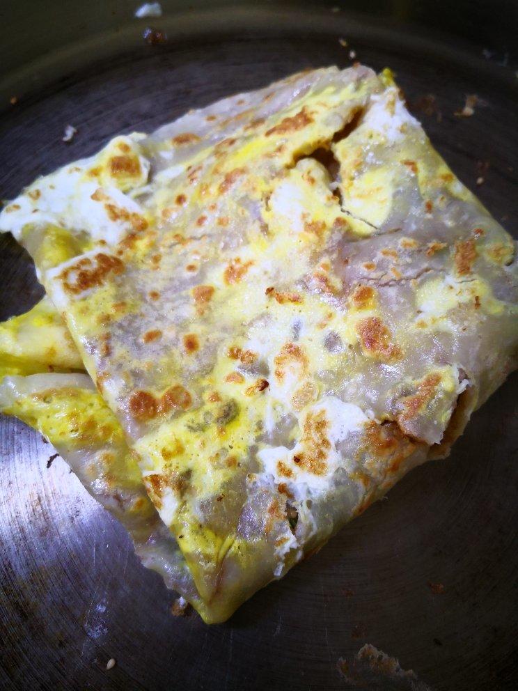 做的平底锅版煎饼果子