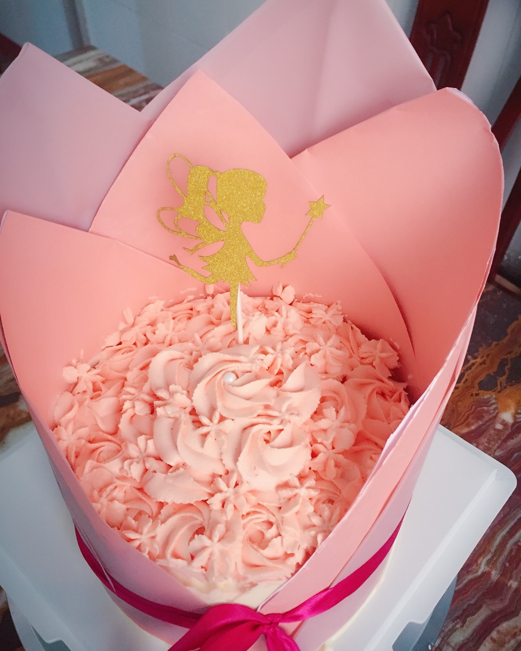 蛋糕裱花—简单花束蛋糕