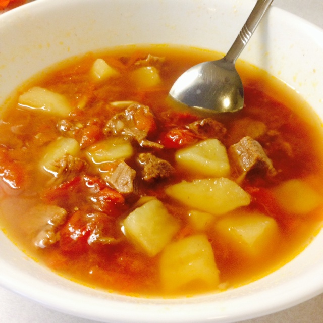 西红柿土豆炖牛肉
