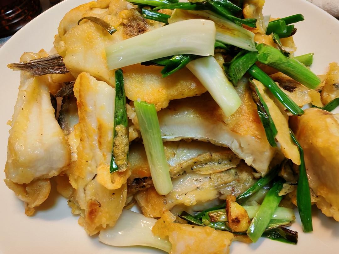 鲜，香，脆煎焗鱼腩。