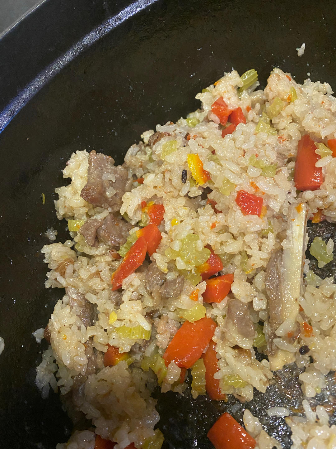 铸铁锅版羊肉手抓饭🐑。 （最简单的才最美味）