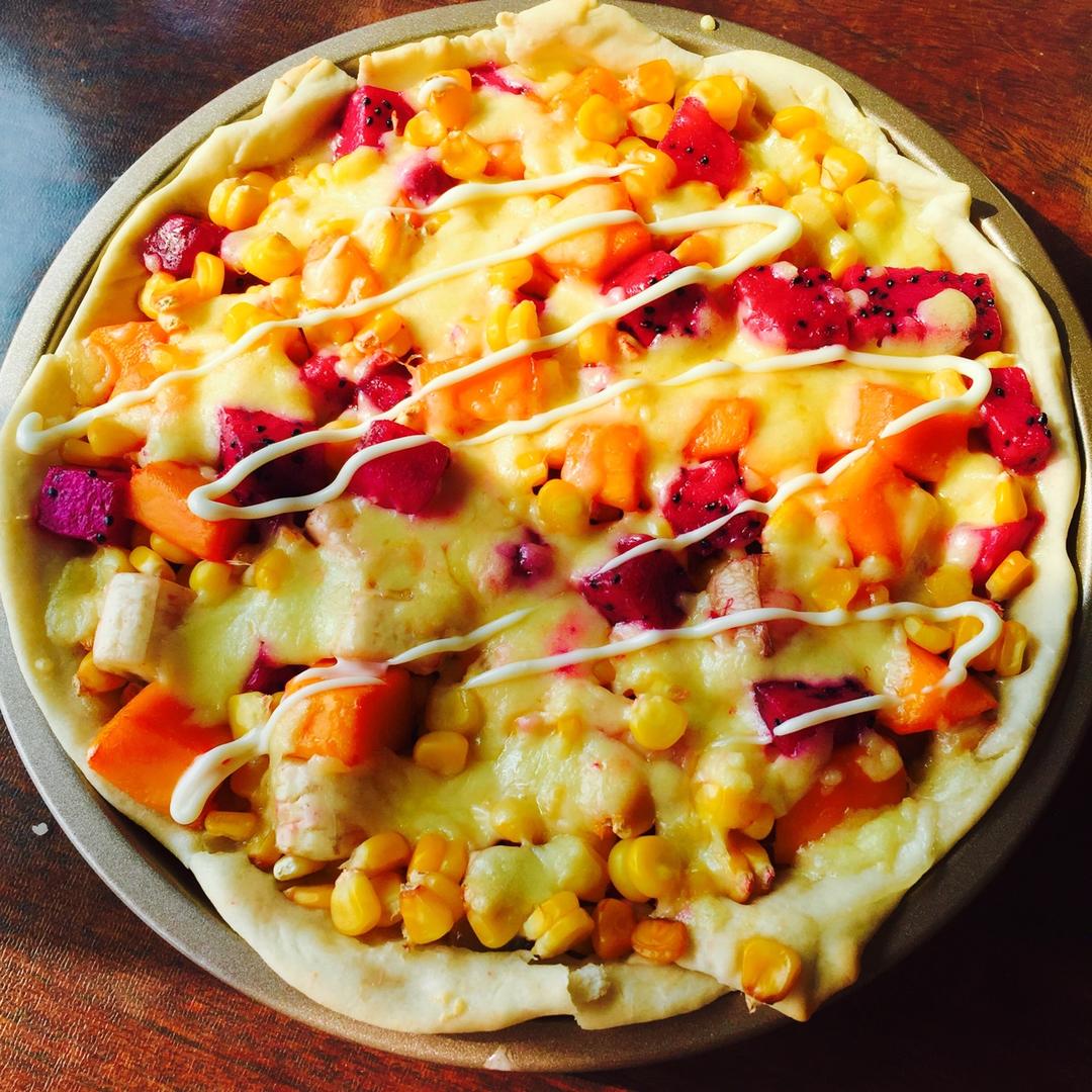 许嘉骏做的水果披萨