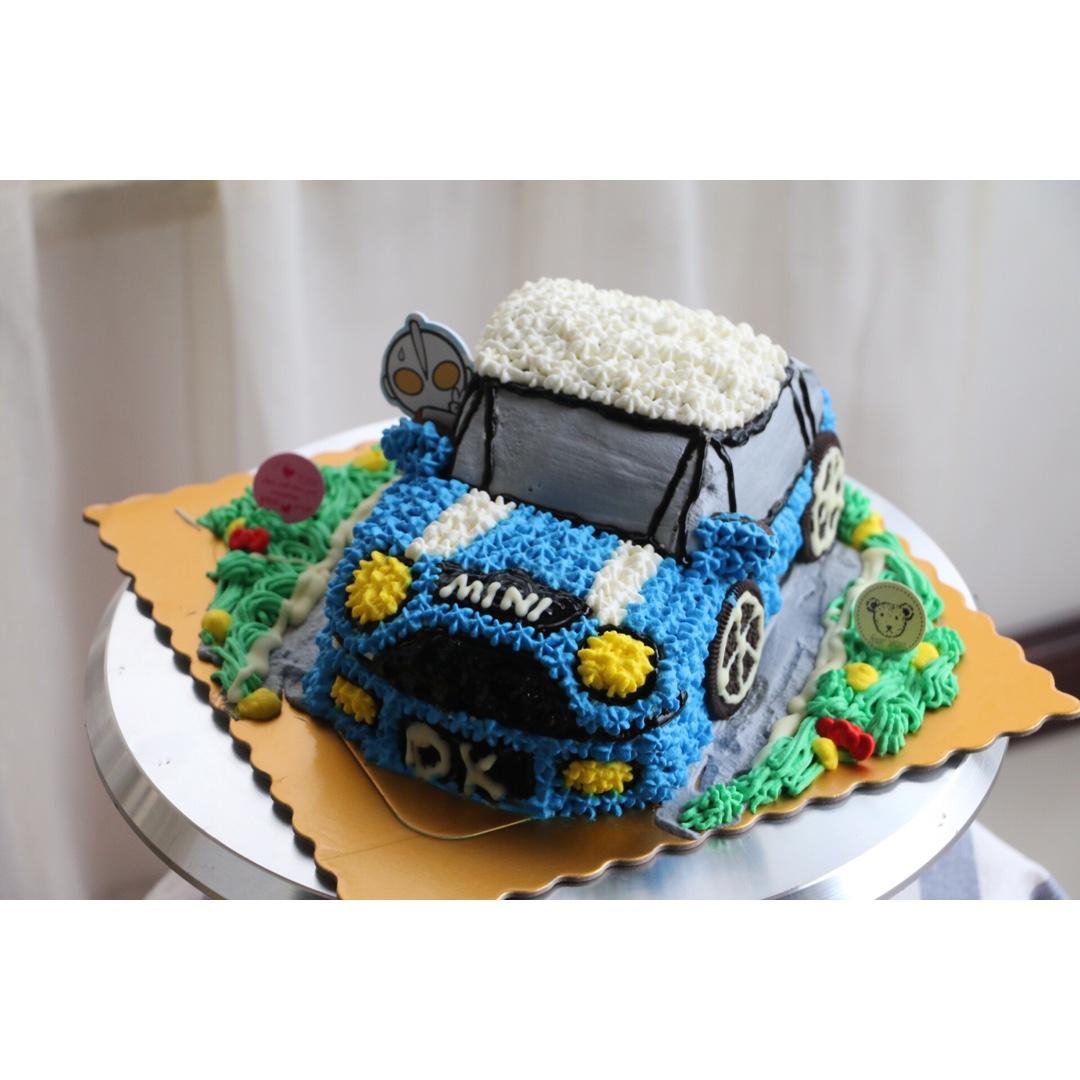 doubledian做的minicooper汽车蛋糕-详