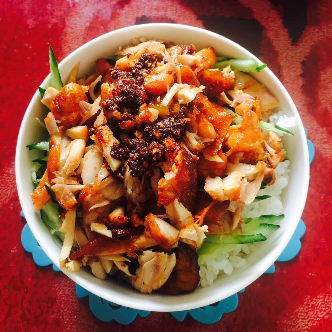 无可取代更有味道做的烤鸡腿肉拌饭烤肉拌饭