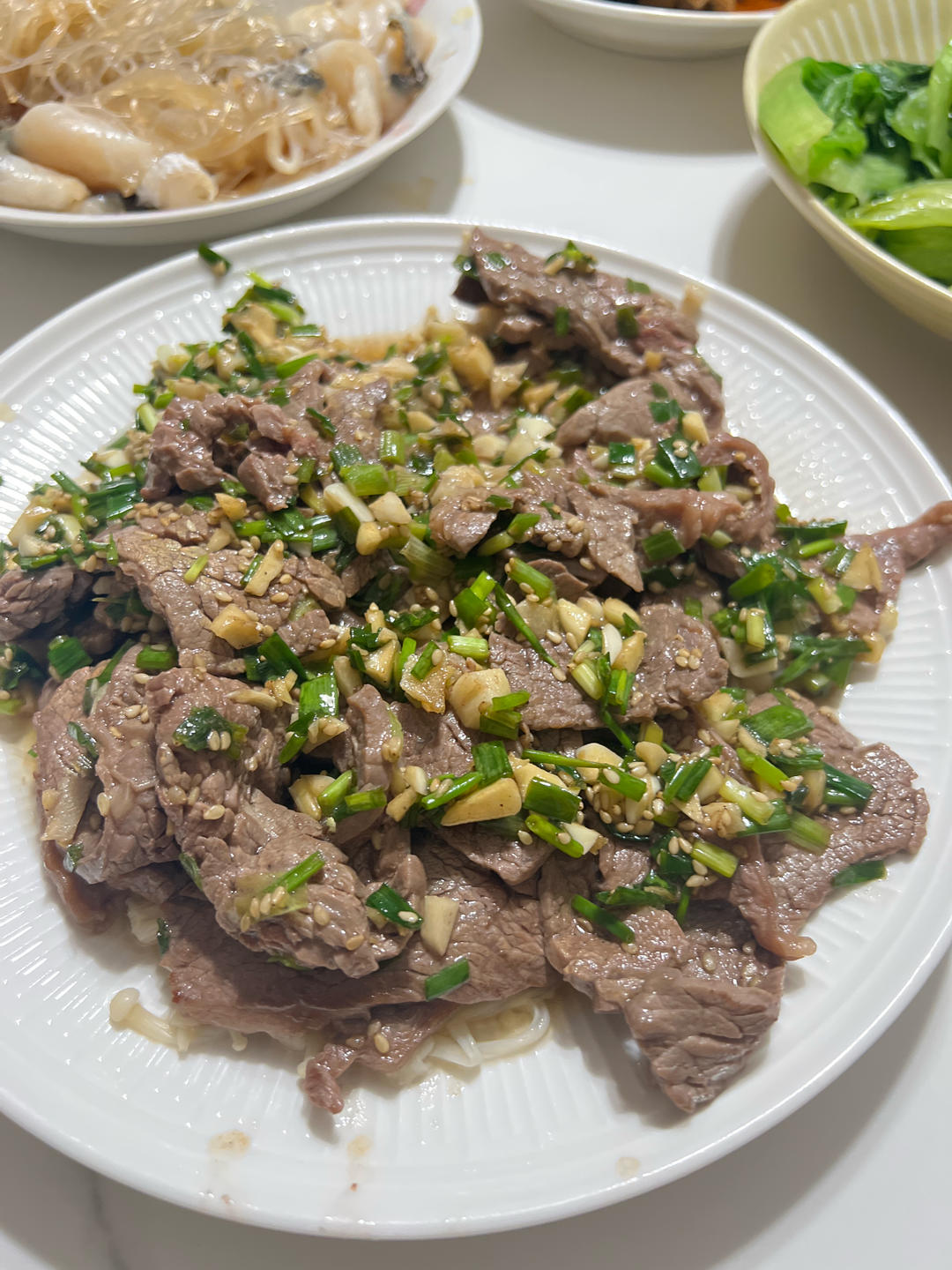 盐葱烧牛肉