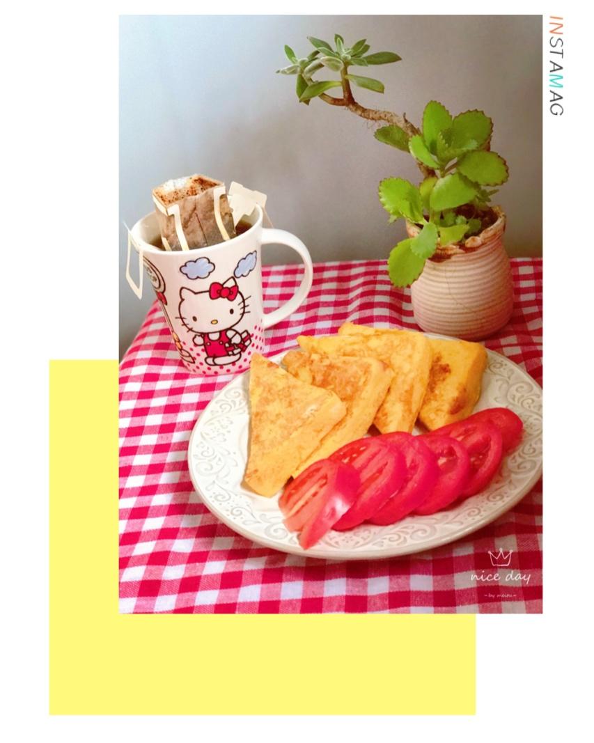 鸡蛋香煎面包片