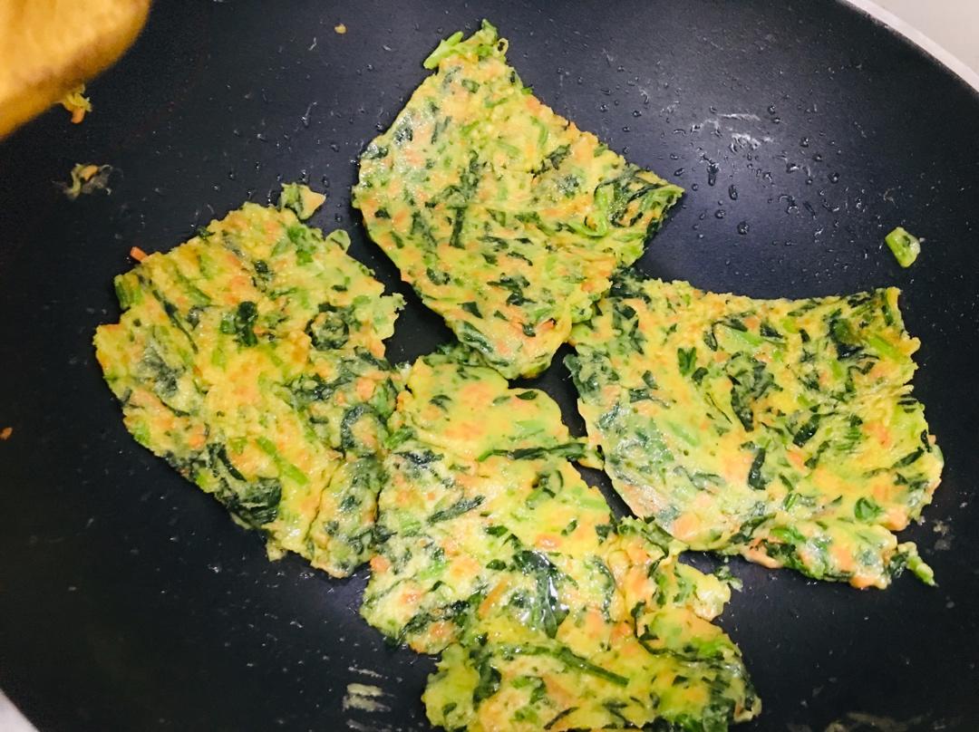菠菜鸡蛋饼 超级简单               家常快手菜 早餐首选✌🏻