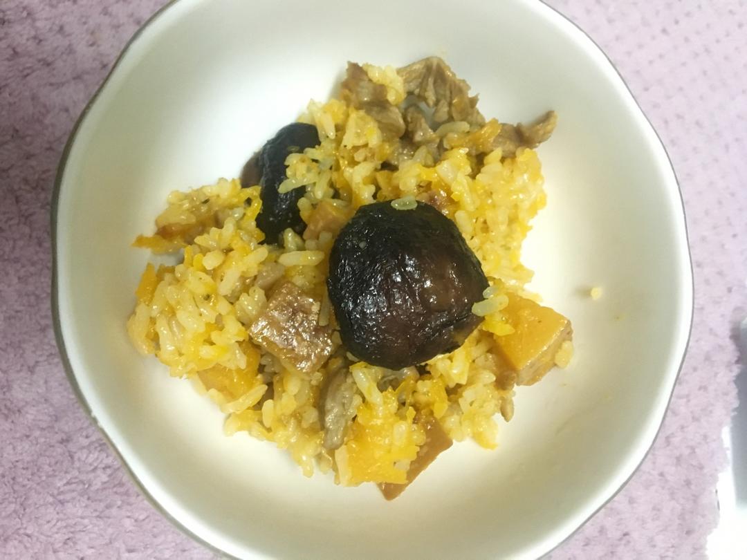 美味到不行的南瓜饭