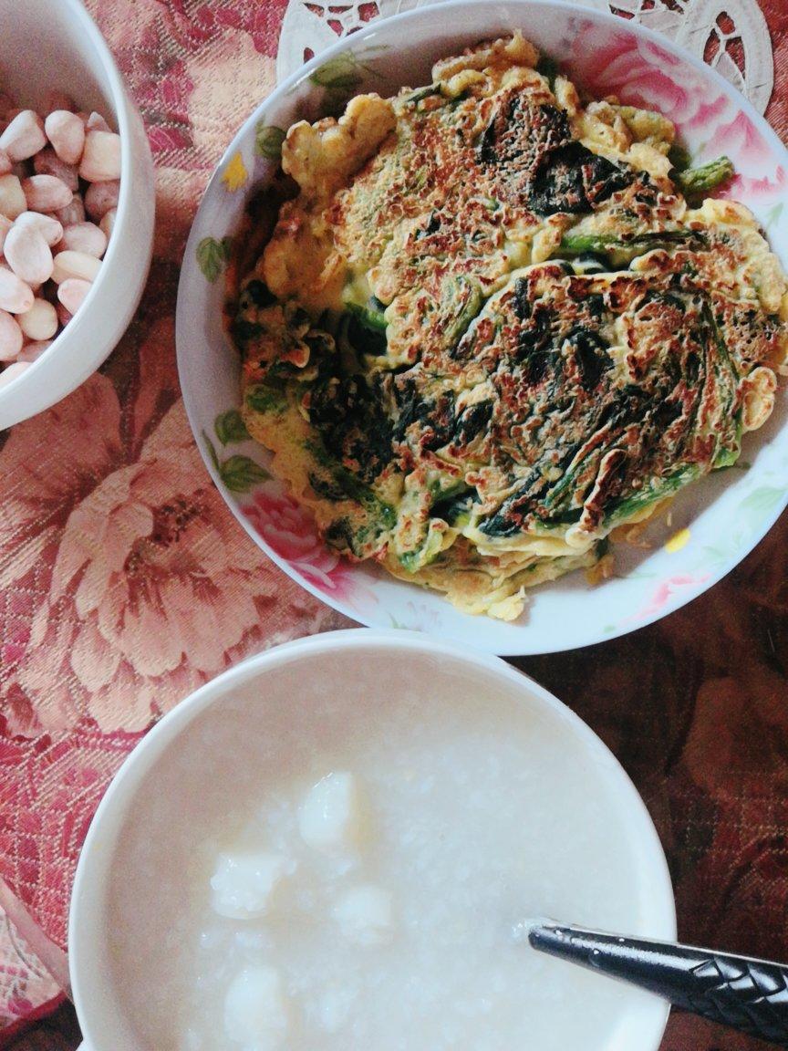 菠菜鸡蛋饼 超级简单               家常快手菜 早餐首选✌🏻