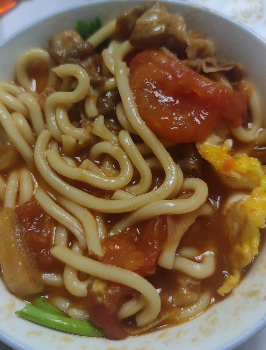 番茄肥牛乌冬面