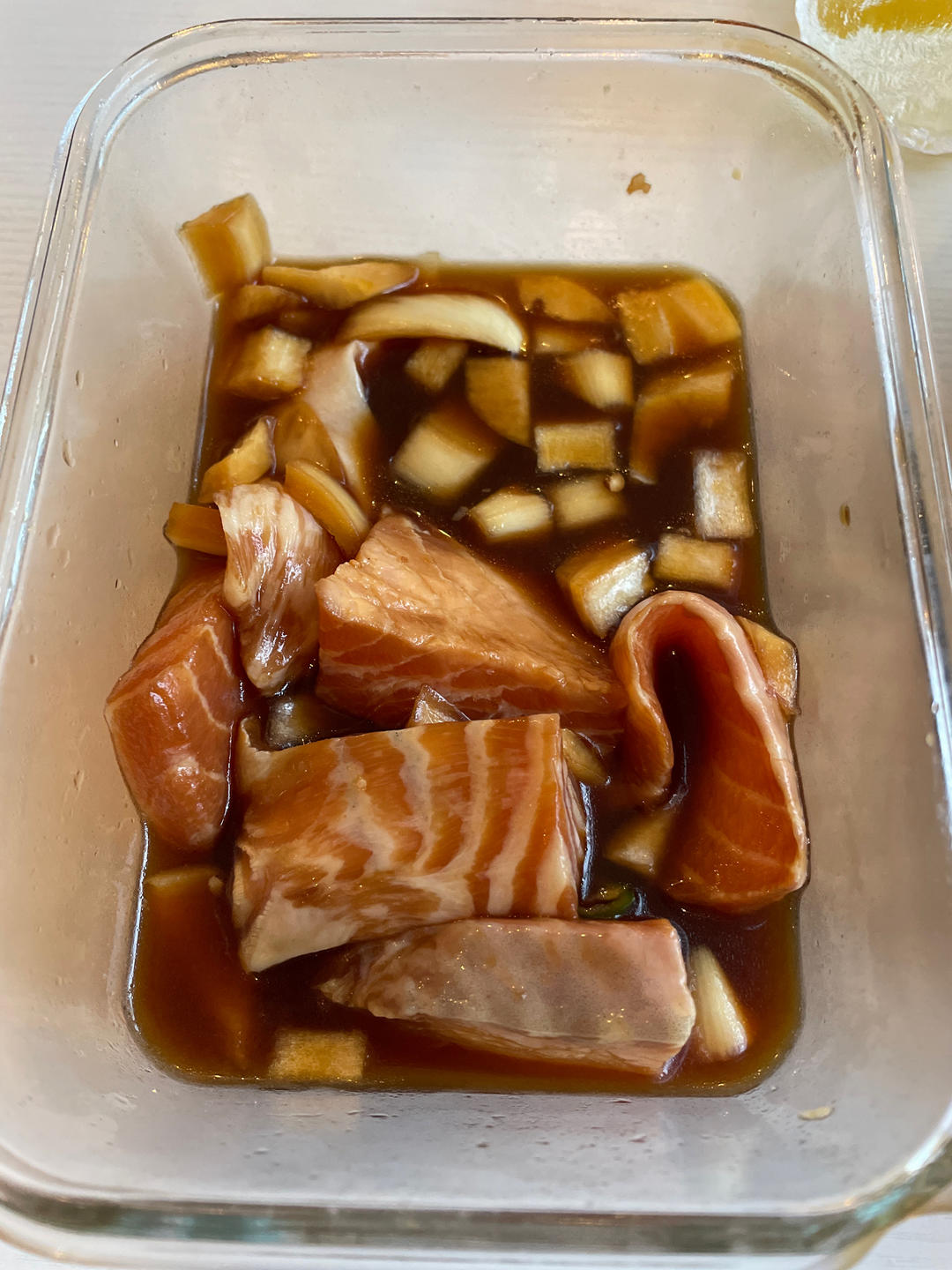 韩式腌三文鱼❤️韩国酱蟹腌制法之三文鱼刺身