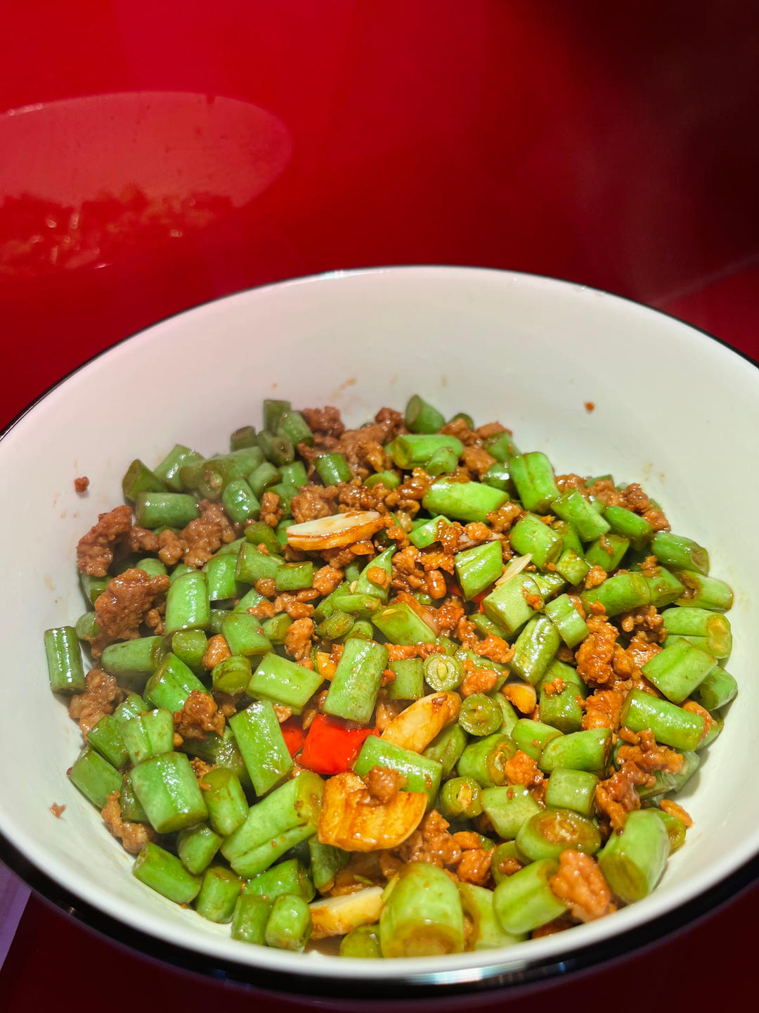 肉沫豆角下饭菜