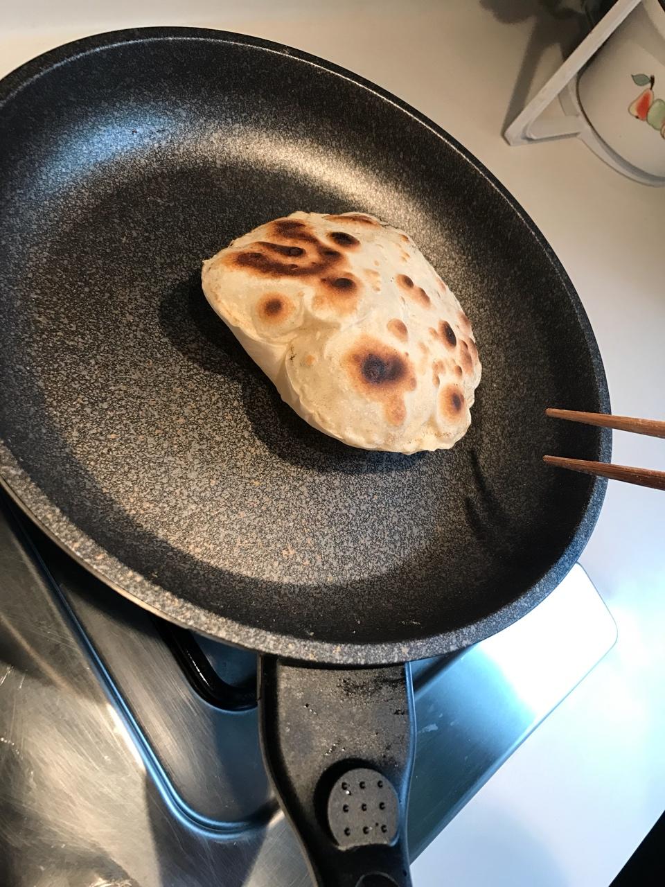 无油高萌气球饼~Roti，Phulka印度薄饼，中式单饼