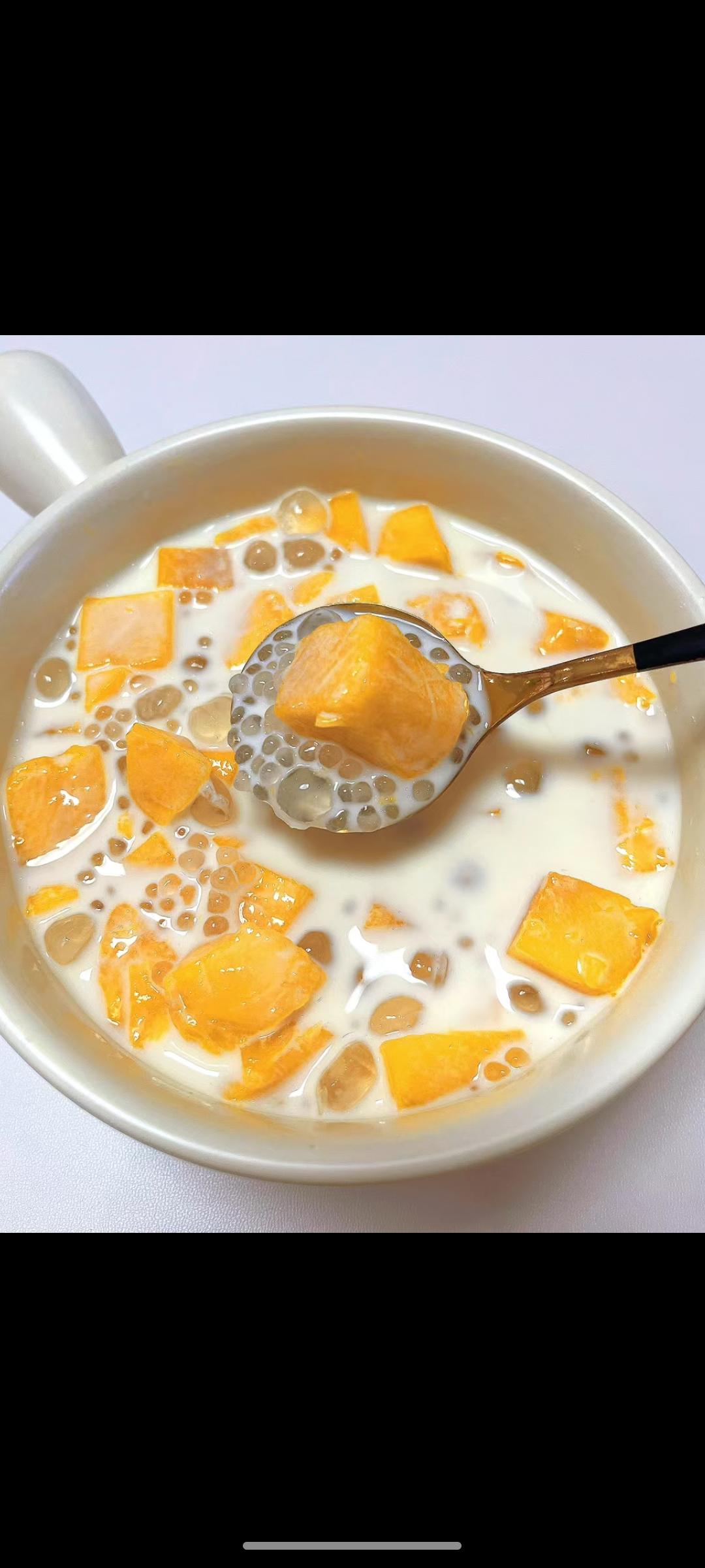 甜到齁鼻的芒果西米露‖把邻居小孩馋哭了！