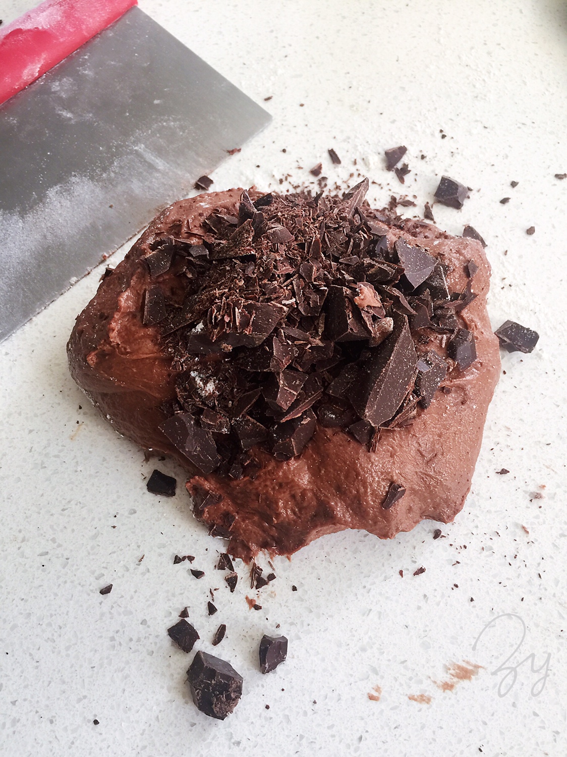 天然酵种面包11:  巧克力心的做法 步骤1