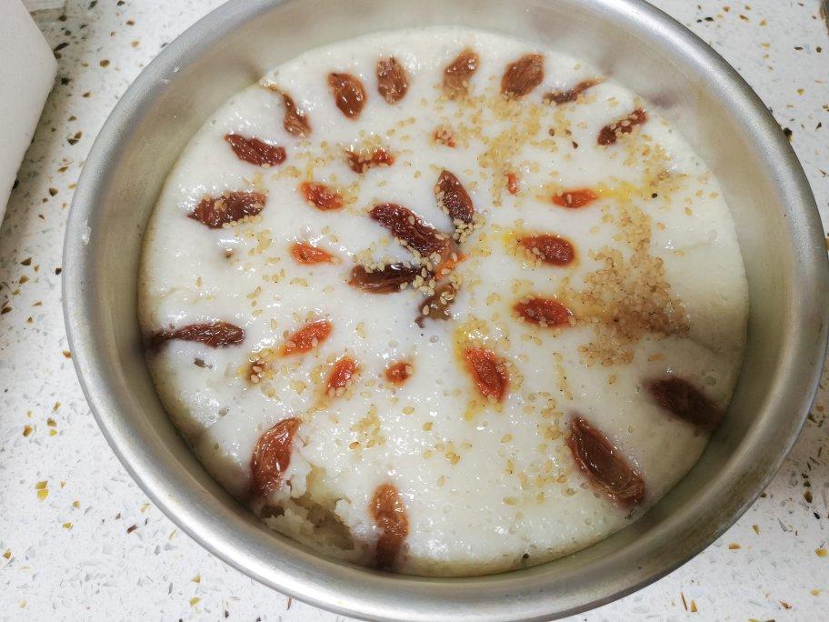 红豆糯米发糕 ~ 消耗蜜红豆