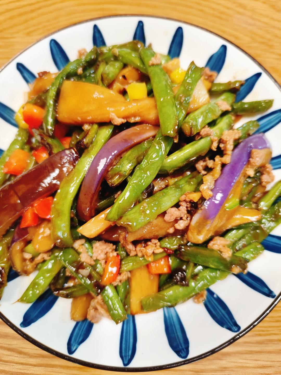 茄子肉沫四季豆