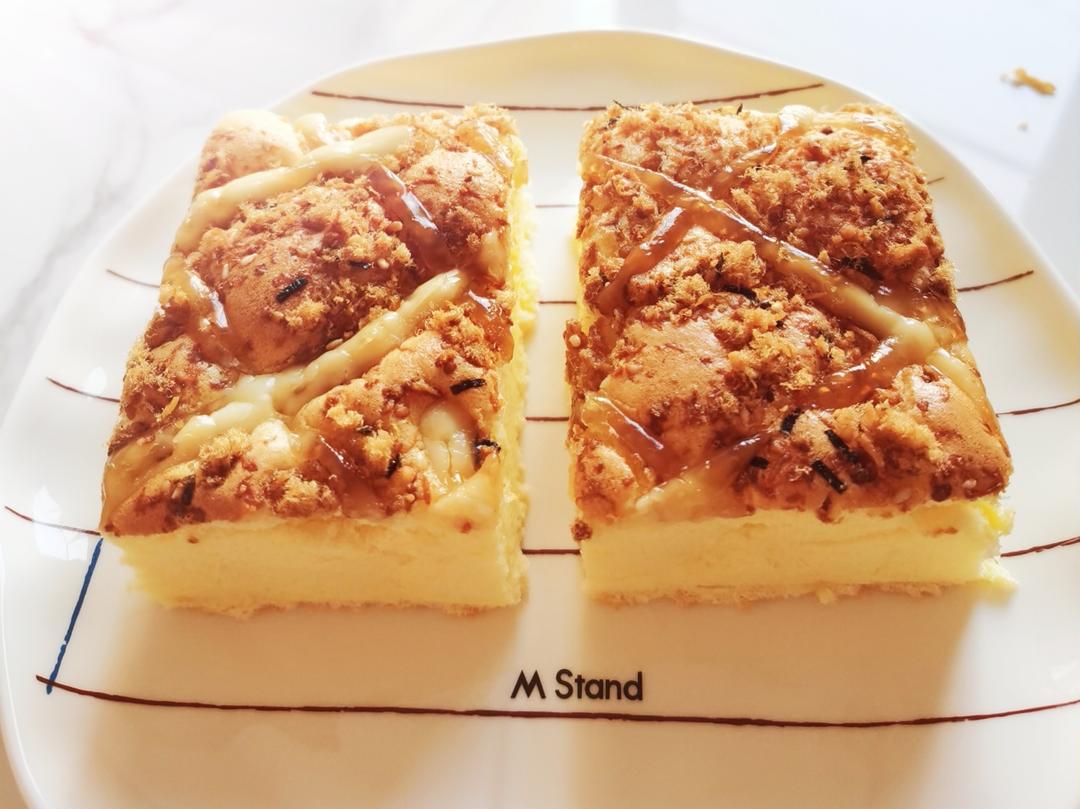 比戚风蛋糕更好吃的肉松古早蛋糕，绵密湿润柔软‼️
