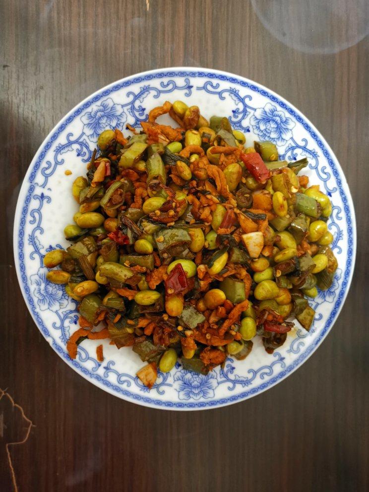 爆香毛豆炒肉丝