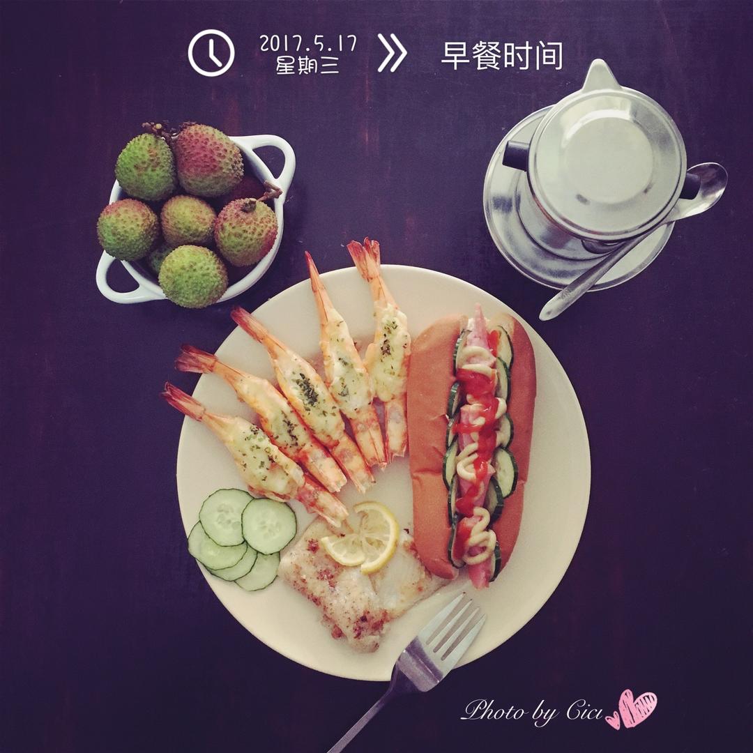 芝士烤虾（无蒜蓉版）