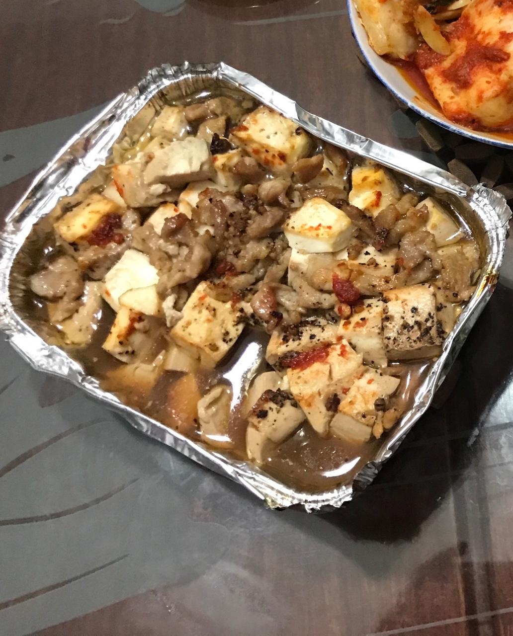 烧烤摊的招牌———锡纸烤豆腐