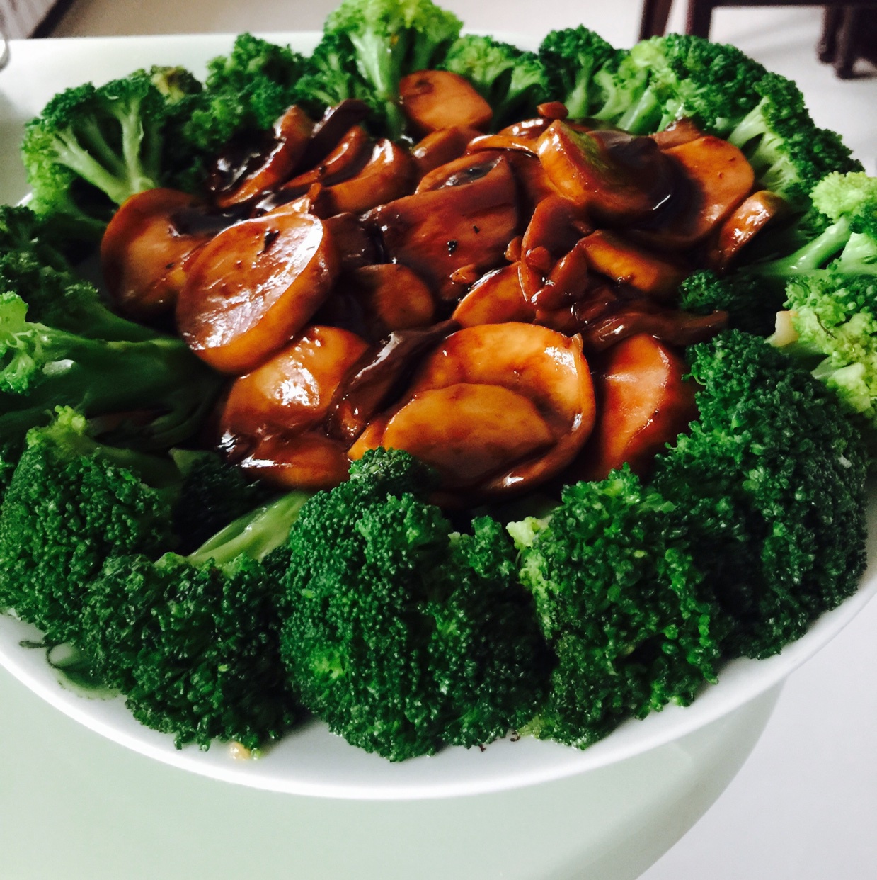 杏鲍菇扣西兰花