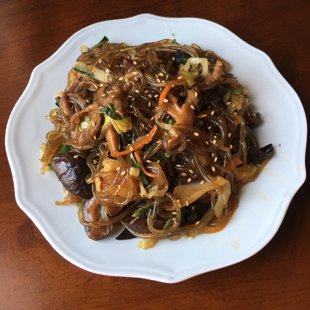 快手红薯粉丝炒杂菜——韩式拌饭的另一种topping