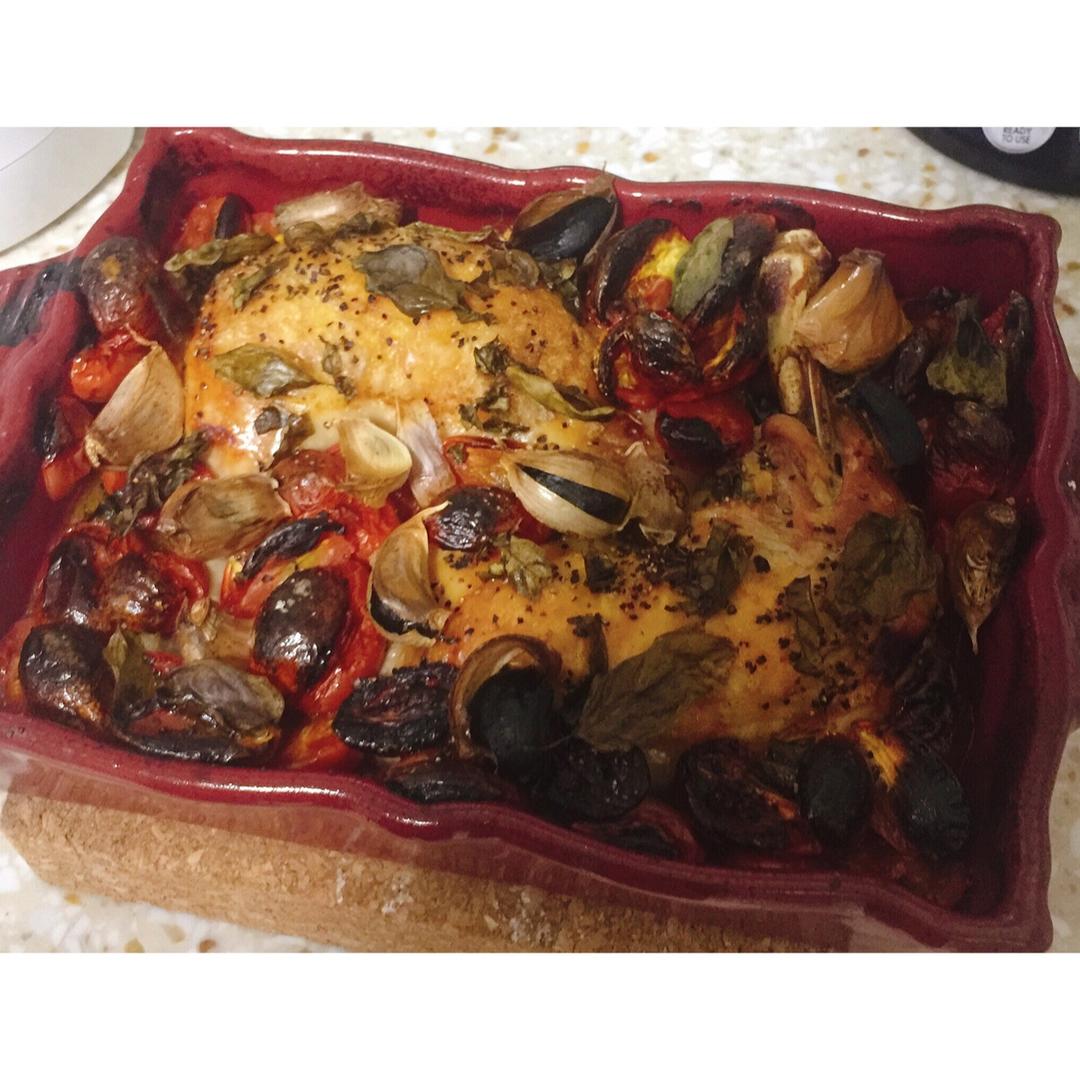 番茄大蒜香草烤鸡腿（庄祖宜）