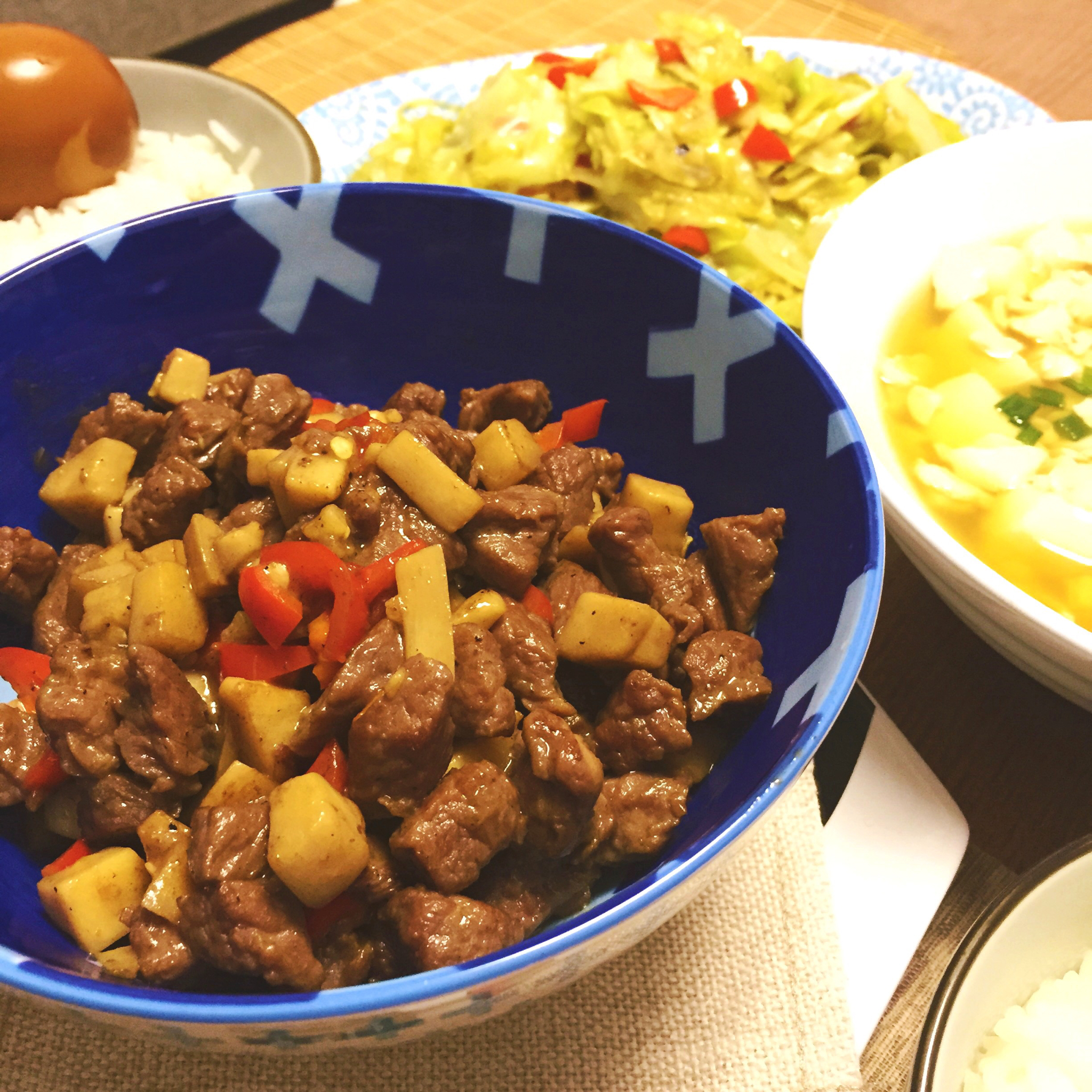 黑椒杏鲍菇牛肉粒
