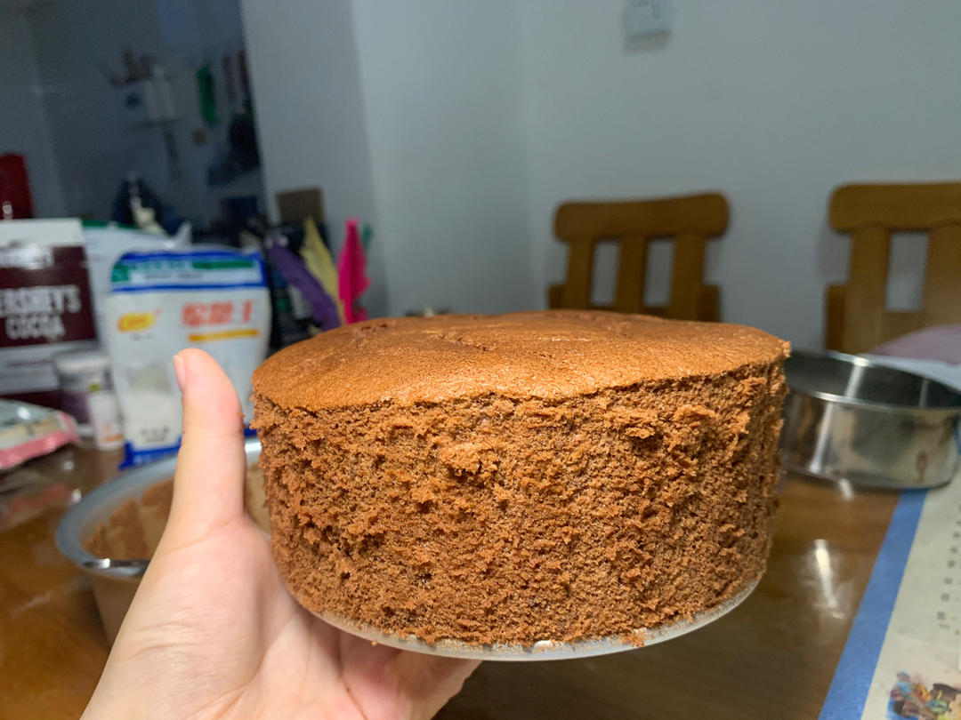 6寸可可戚风（内附8寸5蛋配方）