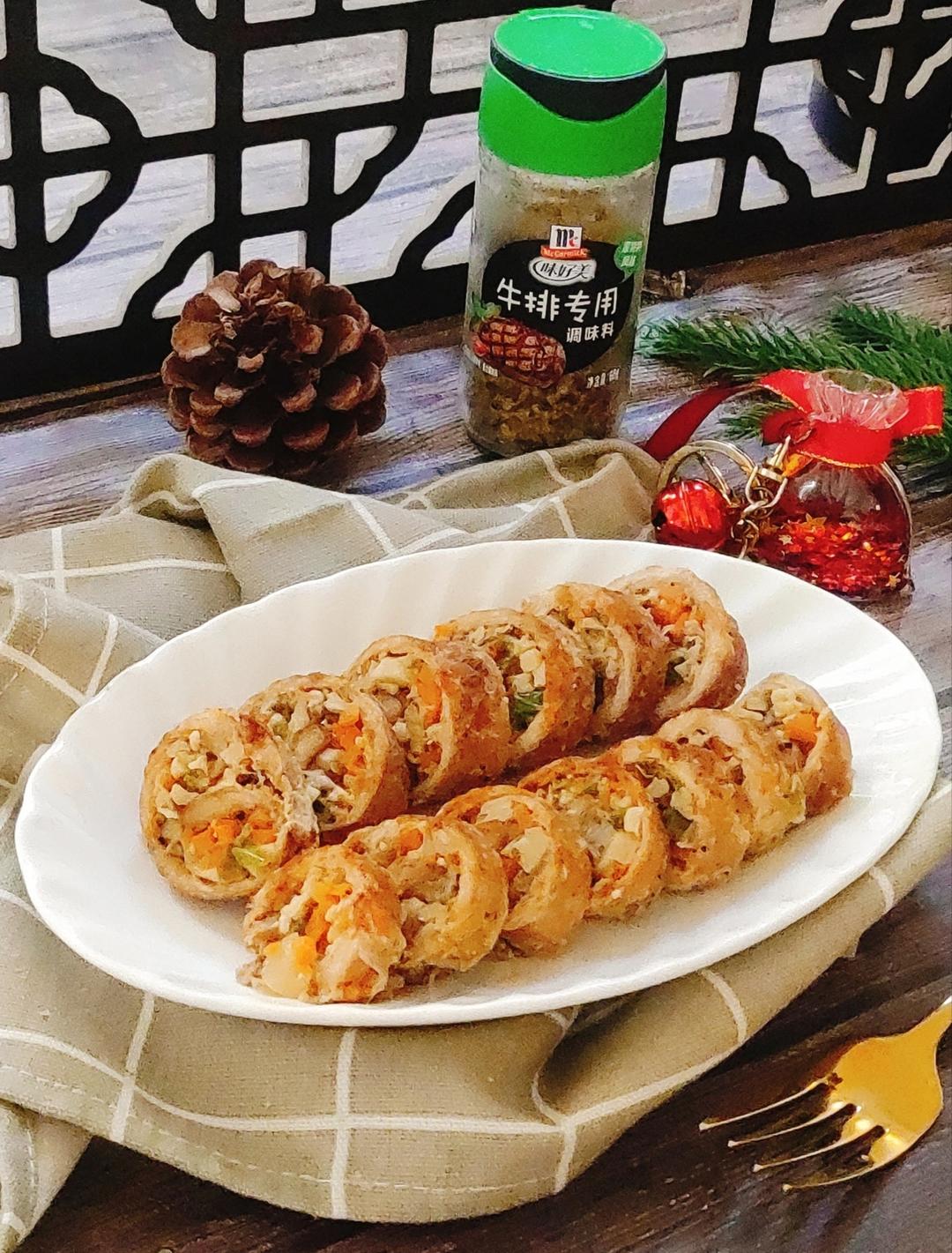 蒙特利风味杏鲍菇牛肉卷