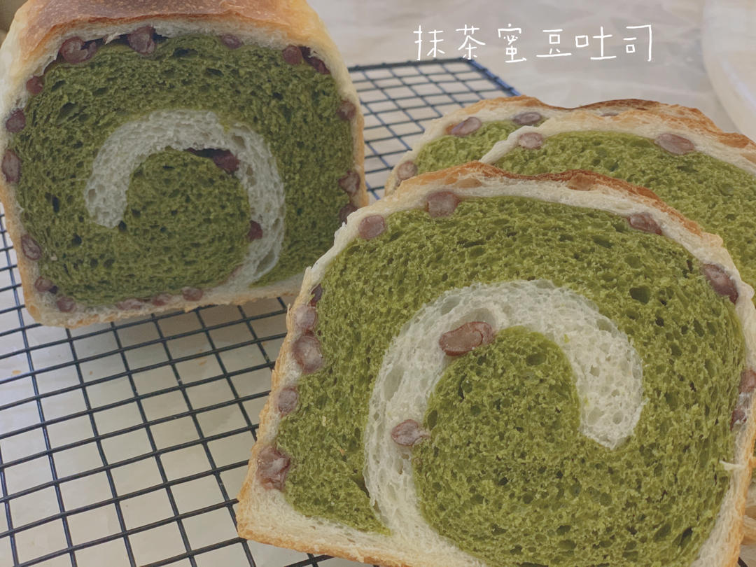 最正宗的日式抹茶红豆吐司